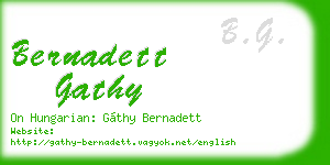 bernadett gathy business card